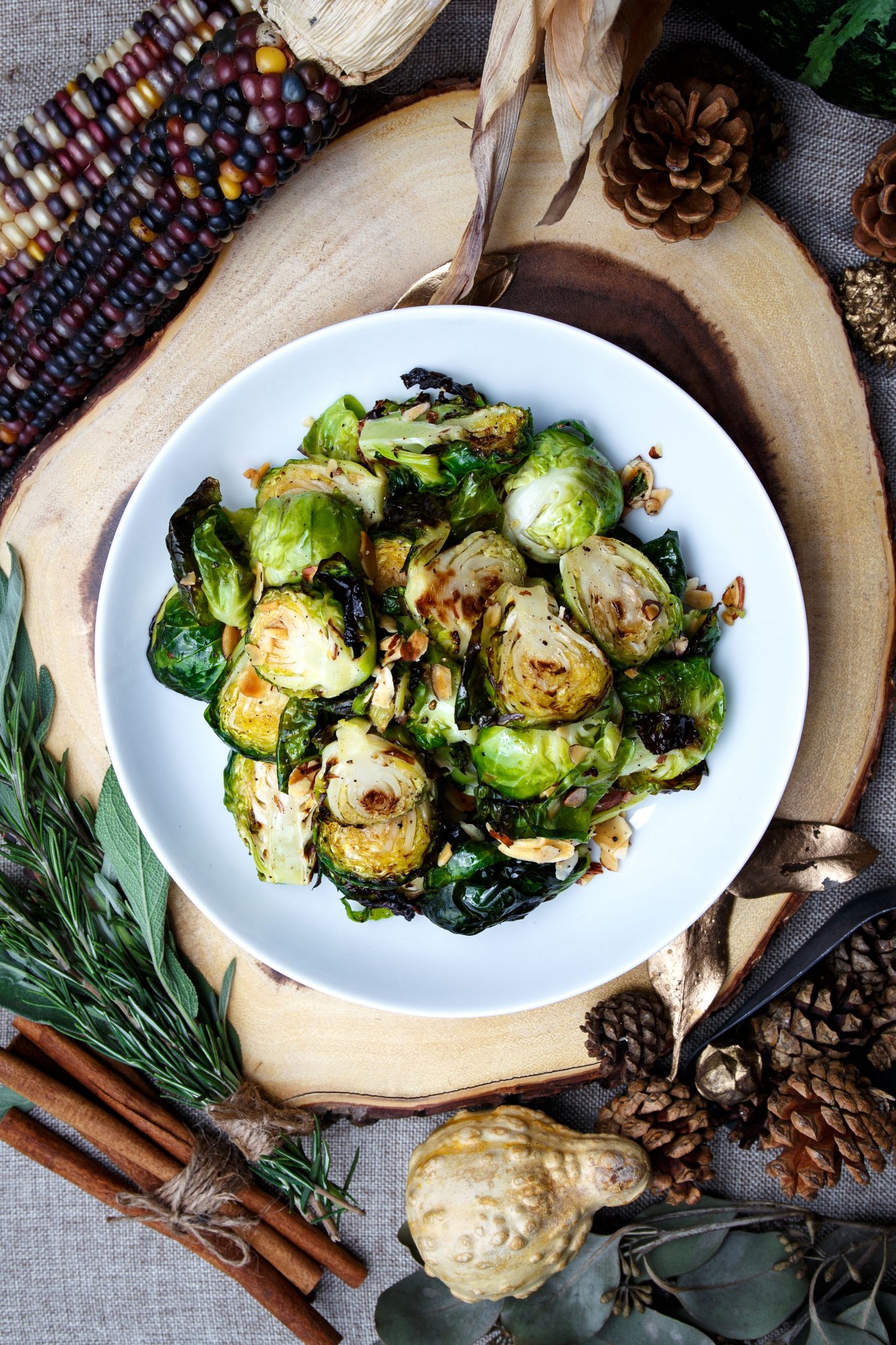 Brussels Sprouts with Toasted Almonds Railtown Catering